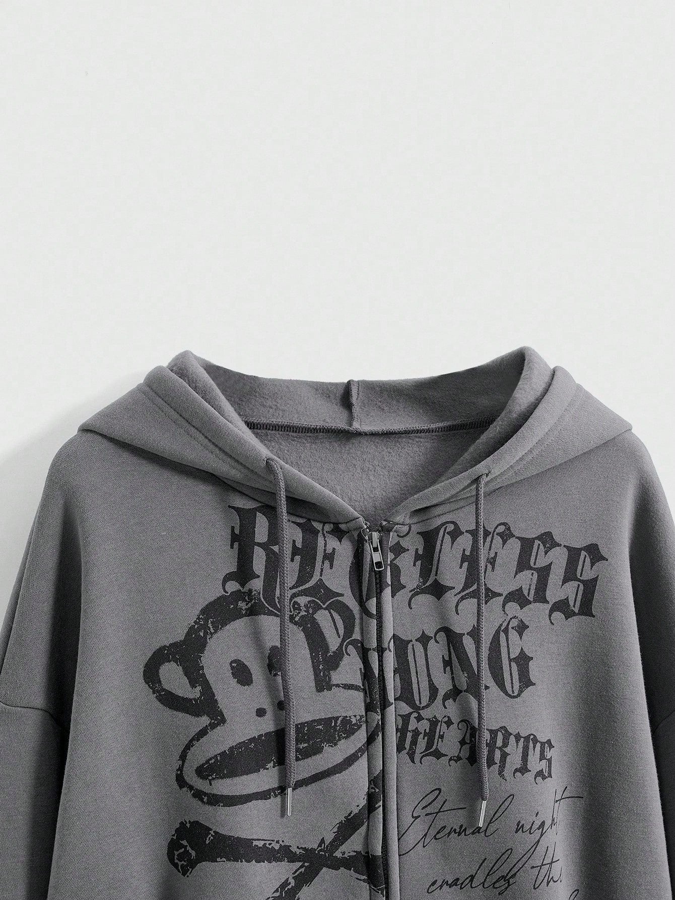 Paul Frank X ROMWE Y2K Monkey Zip Hoodie