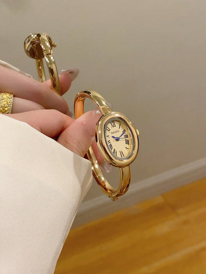 Vintage Luxury Petite Gold & Silver Bracelet Watch