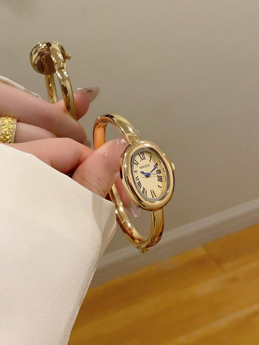 Vintage Luxury Petite Gold & Silver Bracelet Watch