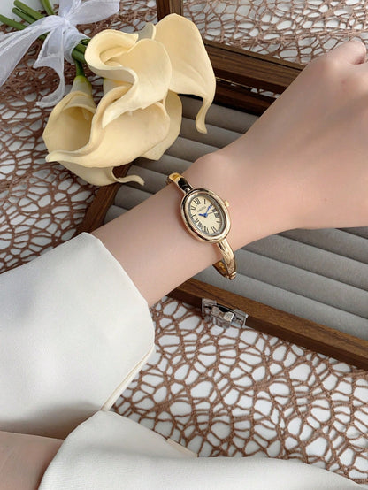 Vintage Luxury Petite Gold & Silver Bracelet Watch