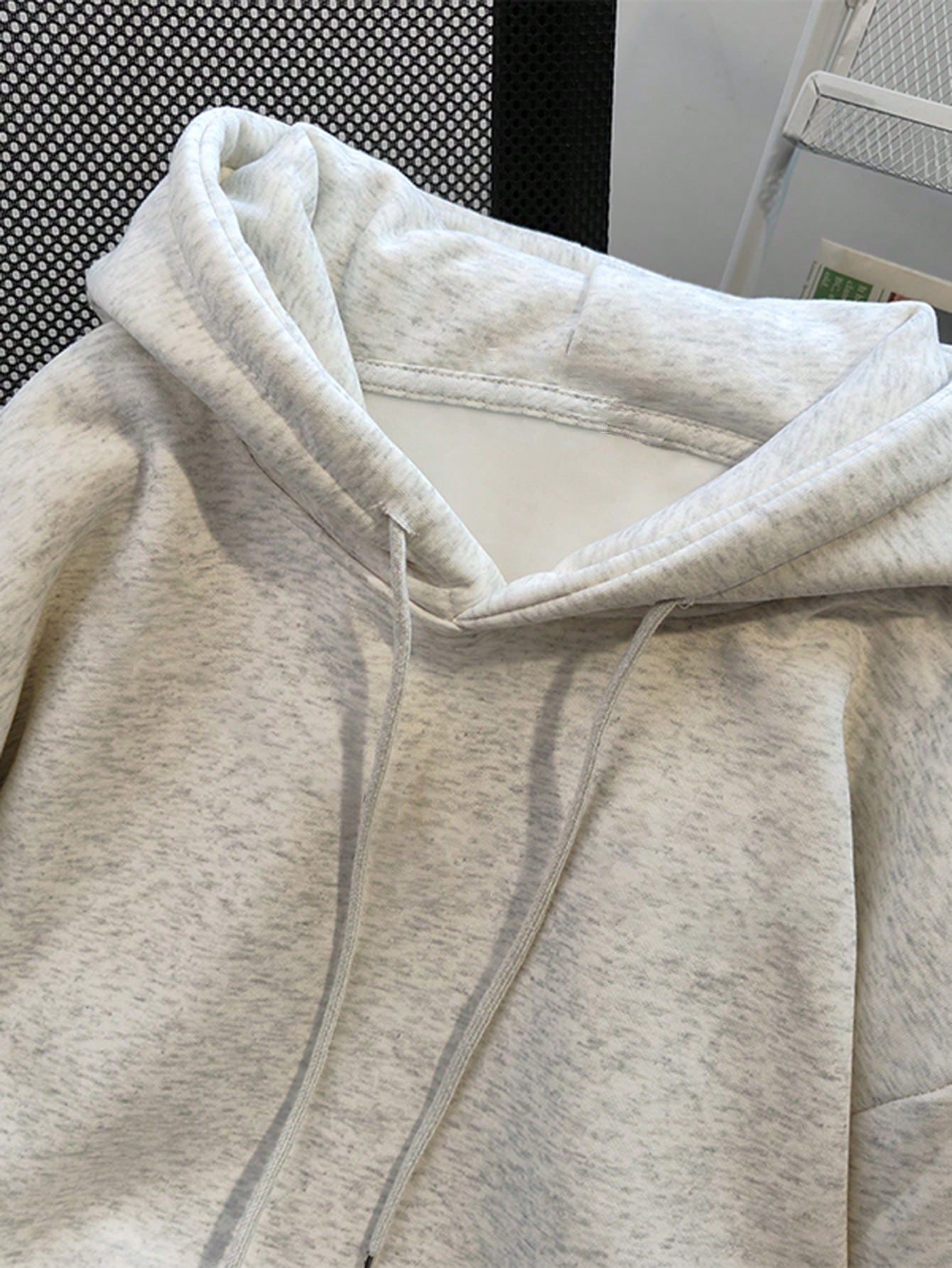 Slouchy Cartoon Gray Hoodie