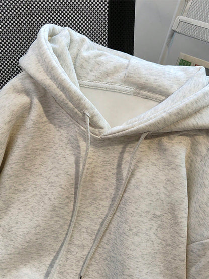 Slouchy Cartoon Gray Hoodie