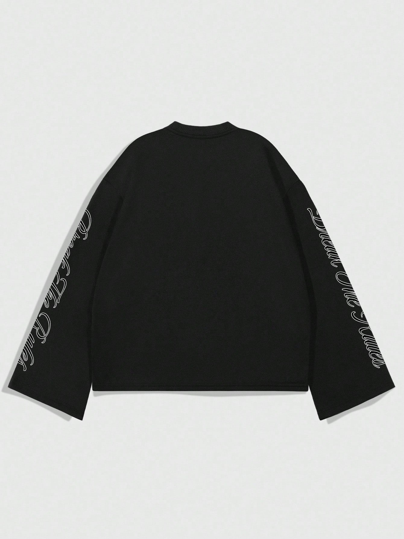 Men Creative Skull Graphic Loose Long Sleeve Tee