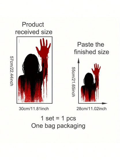 Halloween Zombie Bloody Window Clings