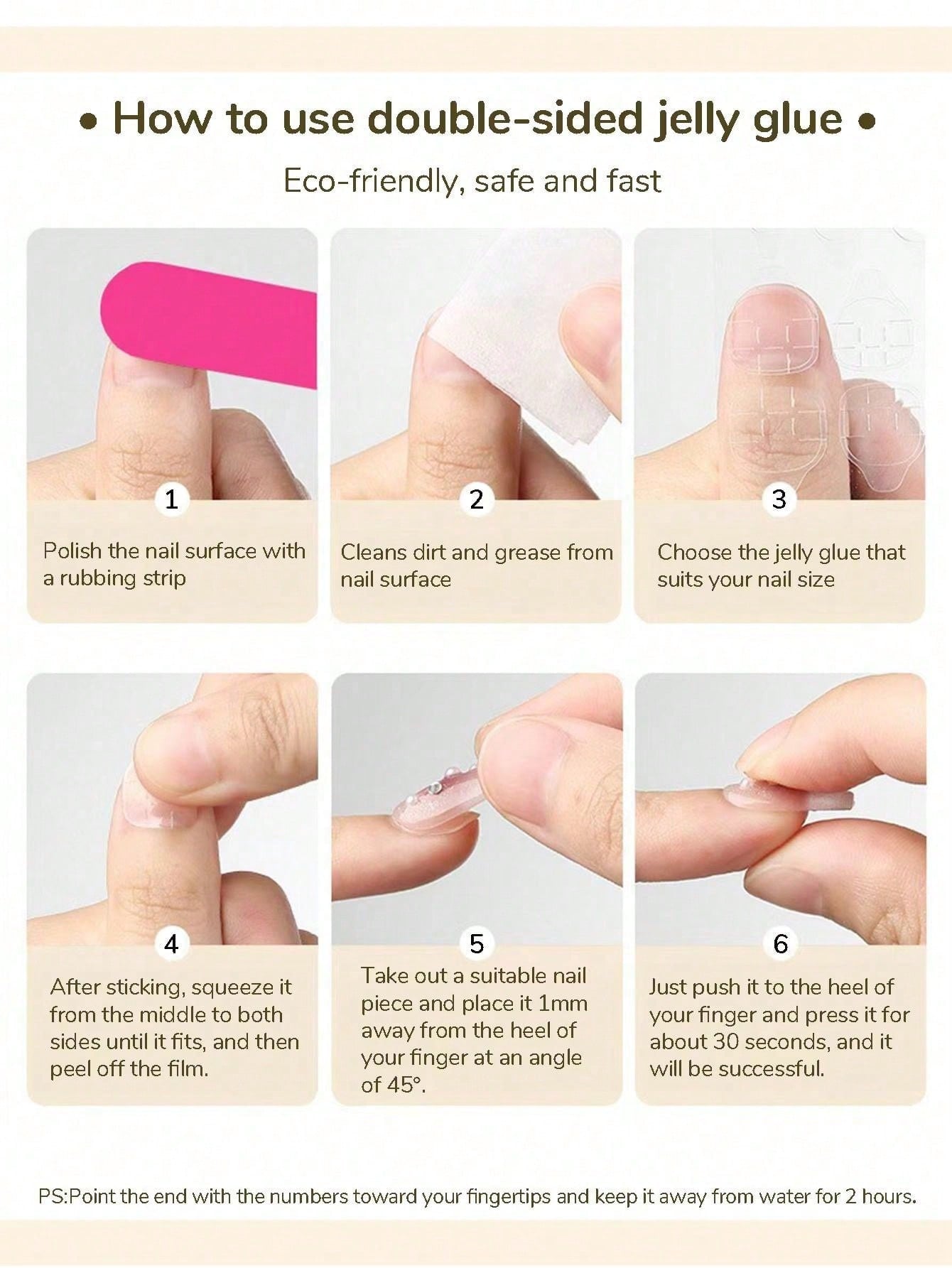 10pcs Mermaid 3D Starfish & Brown Gradient Almond Nails