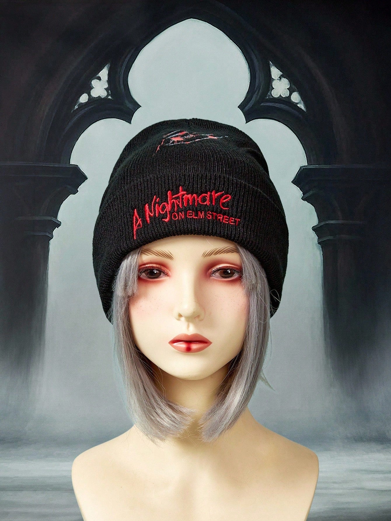Nightmare on Elm Street x ROMWE Punk Knit Beanie