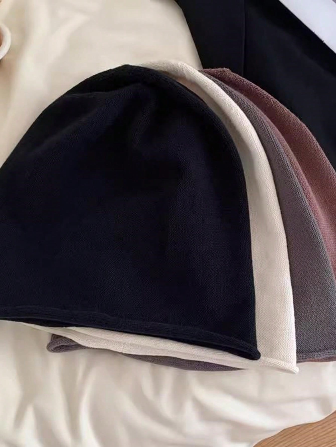 Oversized Slouchy Ribbed Knit Beanie Skull Cap