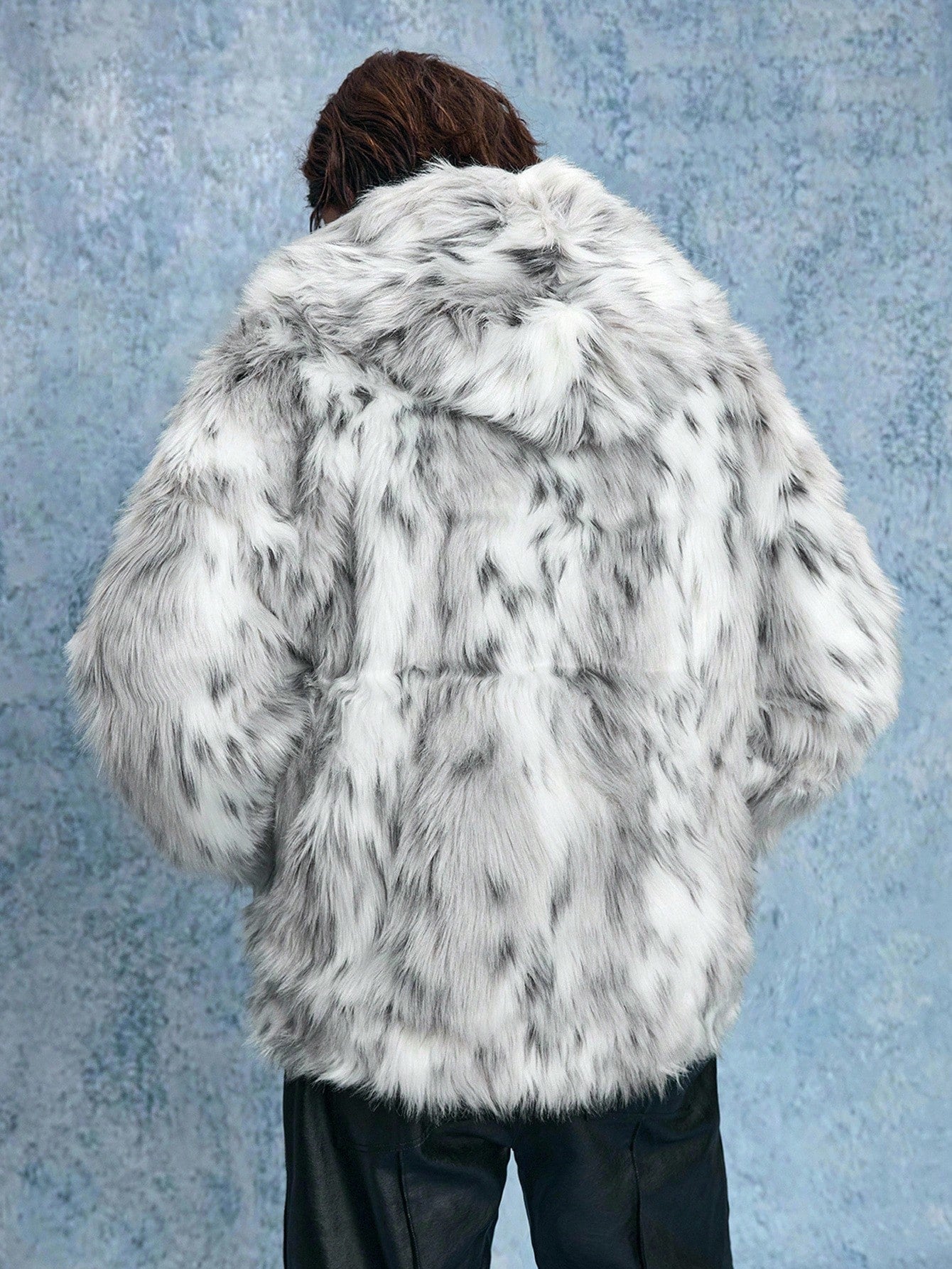 Men's Tie-Dye Thermal Loose Hooded Jacket