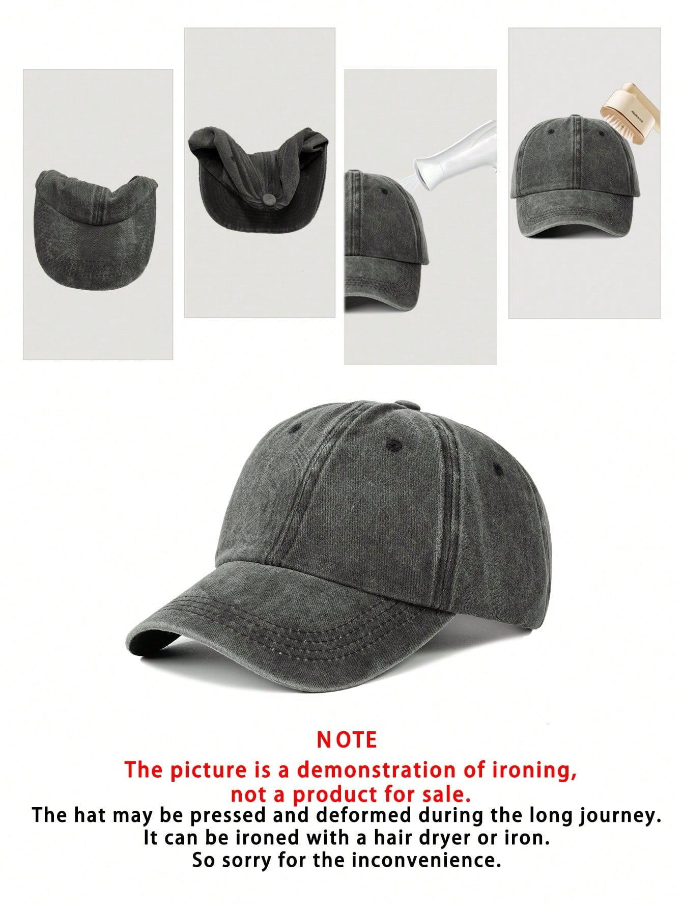Vintage Washed Embroidered Sun Outdoor Baseball Cap
