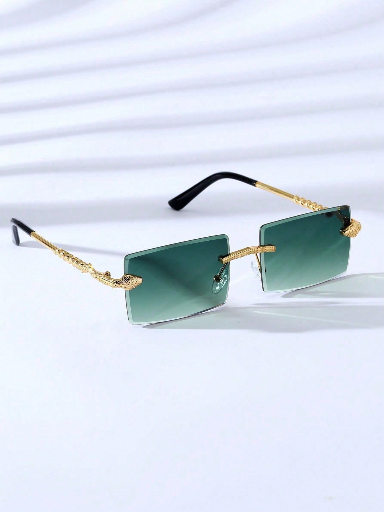 Serpent Frameless Geometric Fashion Sunglasses