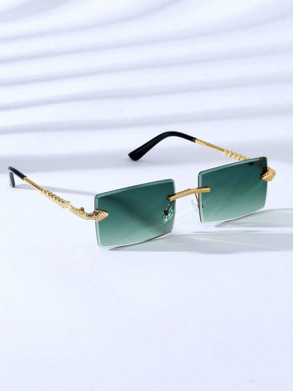 Serpent Frameless Geometric Fashion Sunglasses