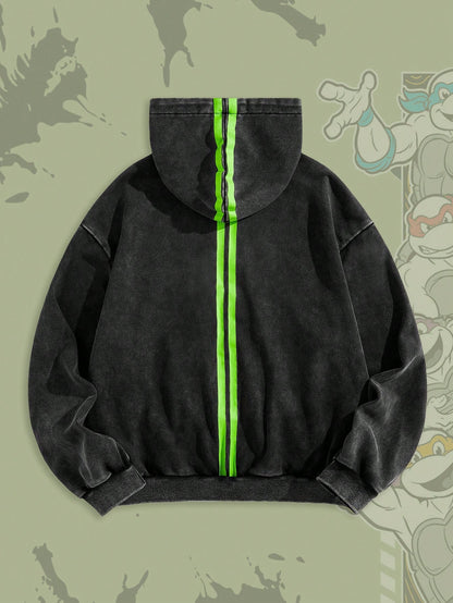 Men's TMNT Printed Zip-Up Hooded Sweatshirt