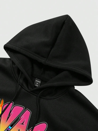 Men Streetwear Flame Head Sweatshirt
