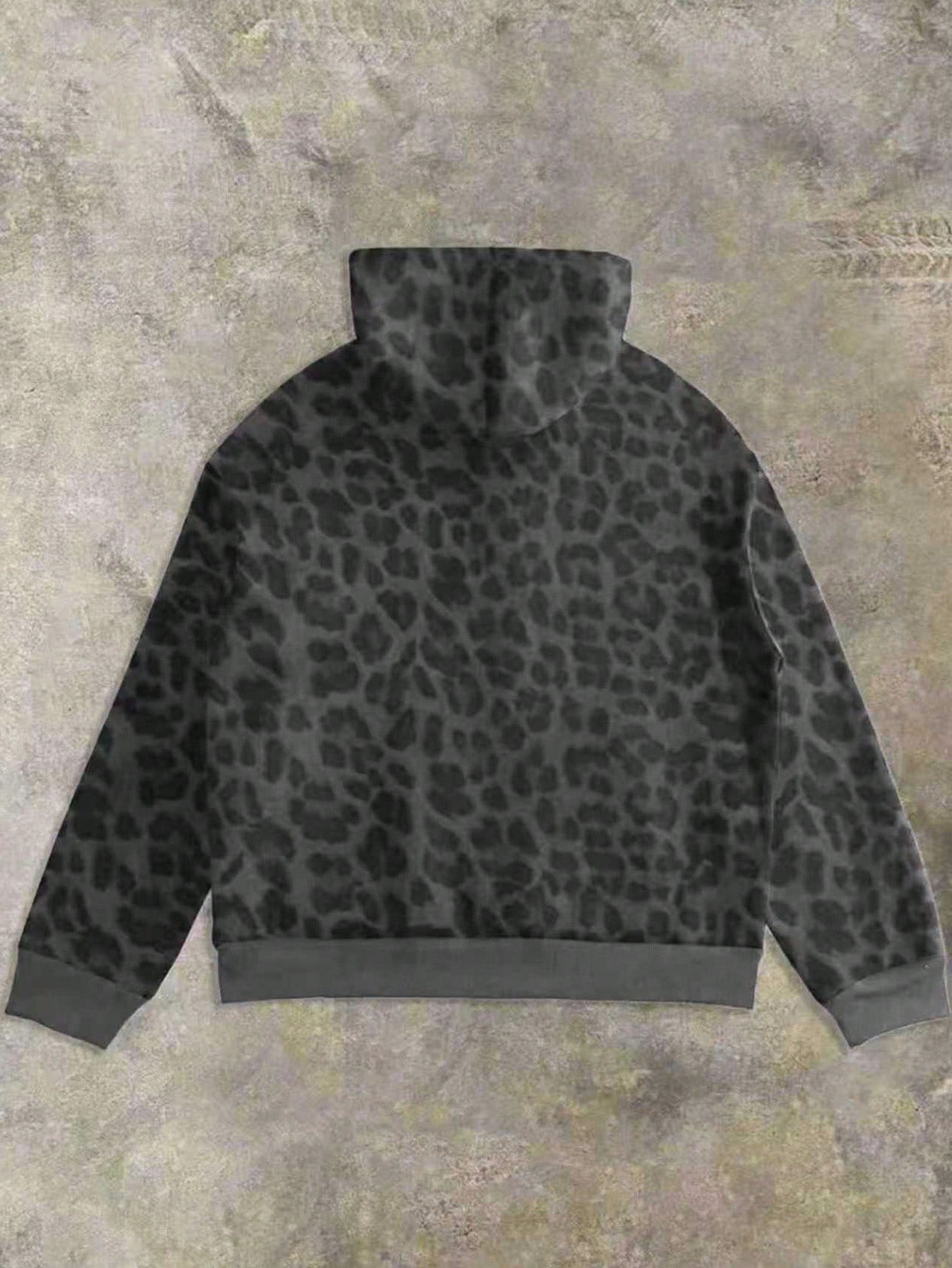 Dauomo Men Casual Leopard Print Hoodie