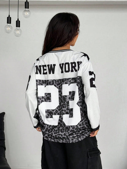 Unisex Grey Oversized Long Sleeve V-Neck Jersey