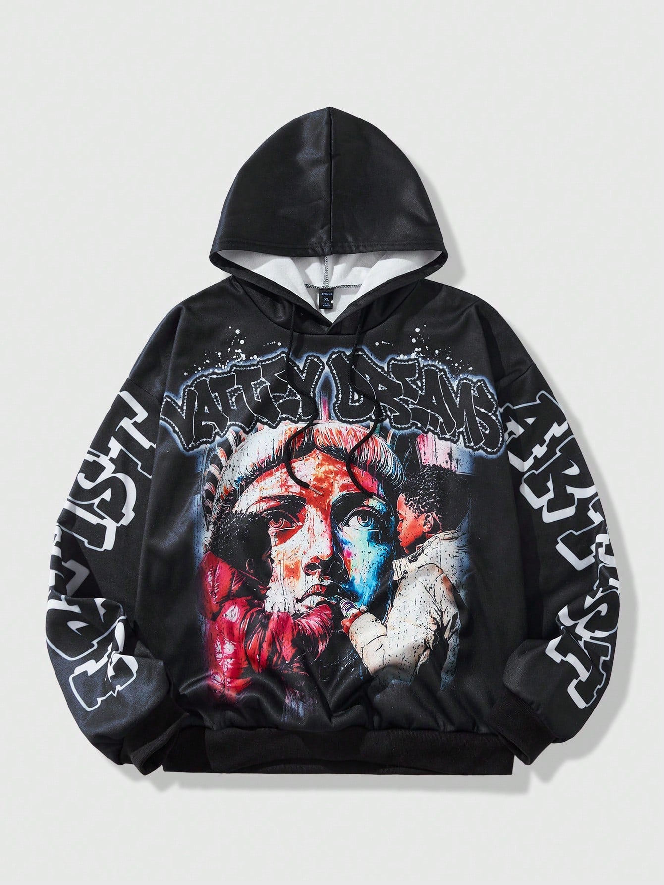 Men Street Life Printed Spring Hoodie