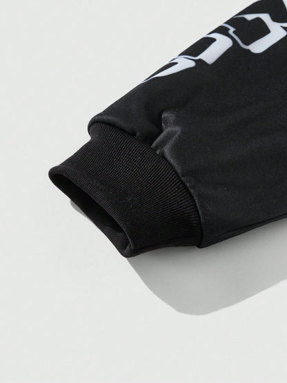 Men Street Life Printed Spring Hoodie