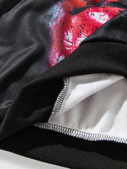 Men Street Life Printed Spring Hoodie