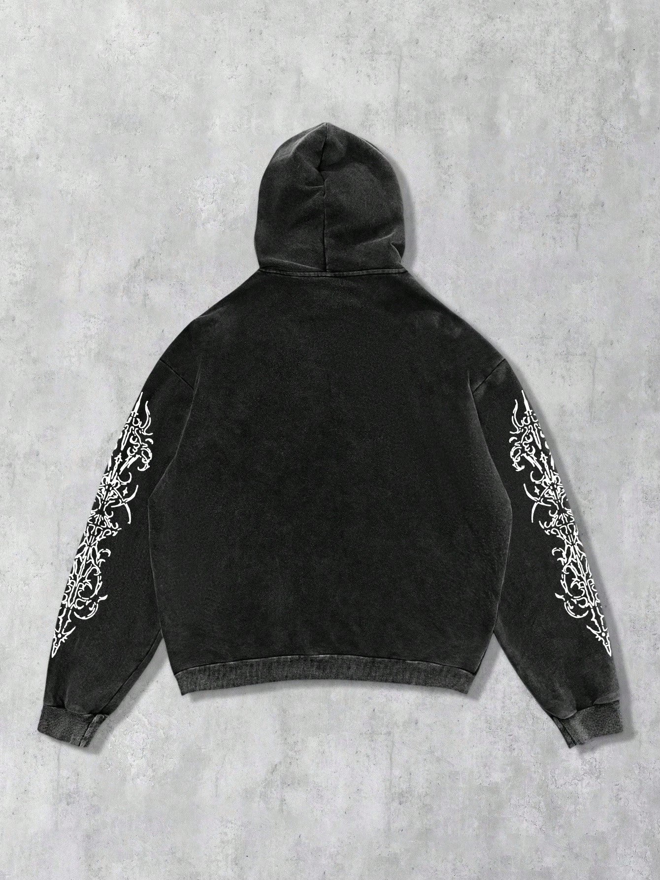 Men Grunge Punk Acid Wash Y2K Hoodie