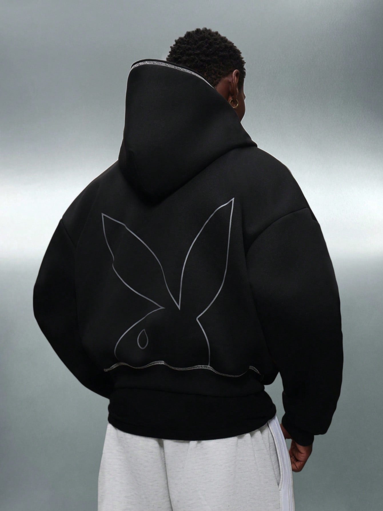 Playboy X Sumwon Crop Fit Heritage Bunny Logo Hoodie