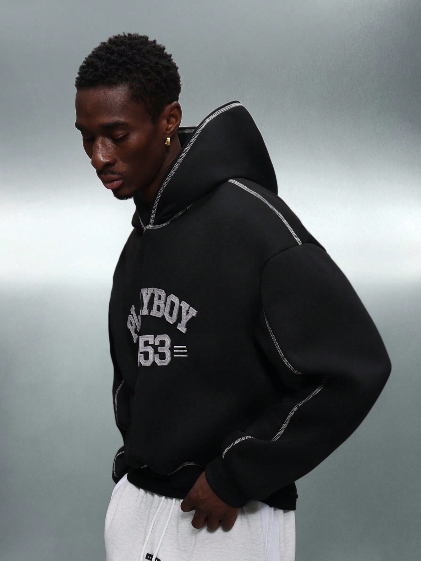 Playboy X Sumwon Crop Fit Heritage Bunny Logo Hoodie