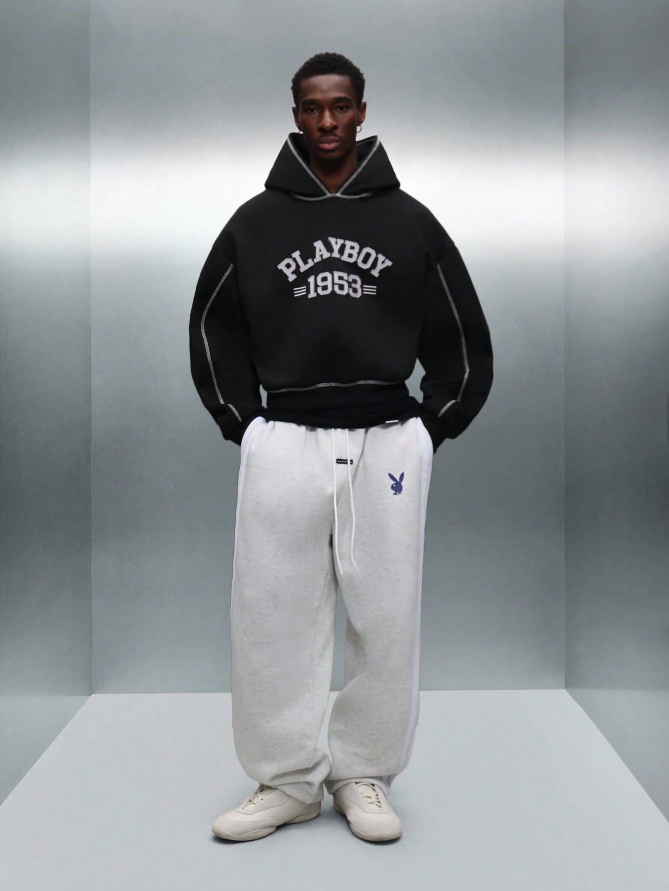 Playboy X Sumwon Crop Fit Heritage Bunny Logo Hoodie