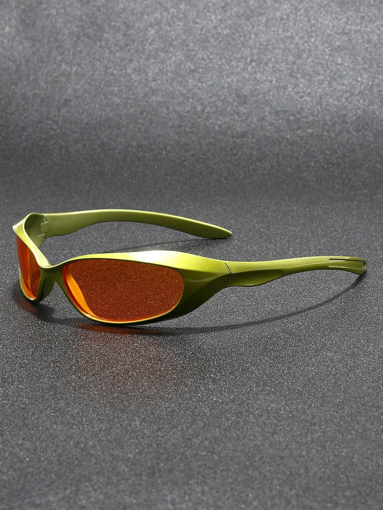 Unisex Punk Y2K Shield Fashion Glasses, Silver Frames