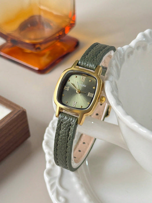 Vintage Oval Minimalist Rhinestone Small Dial Watch