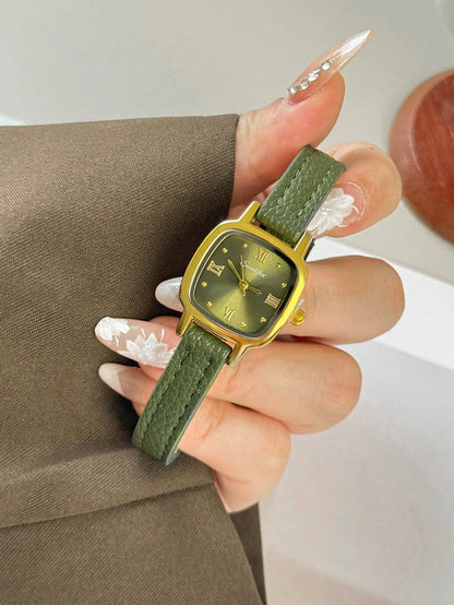 Vintage Oval Minimalist Rhinestone Small Dial Watch