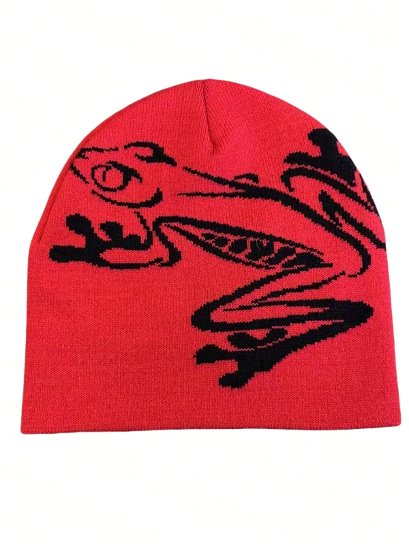 Y2K Gothic Graphic Knitted Beanie Unisex Winter Hat