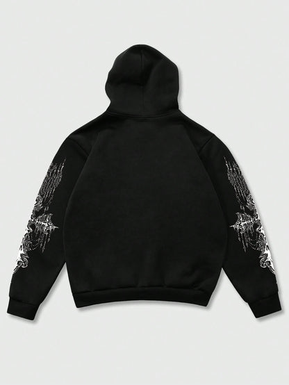 Men's Eye Graphic Print Short Hoodie