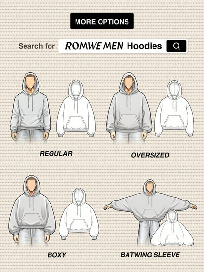 ROMWE Men Vintage Pink Y2K K-Pop Zip Hoodie