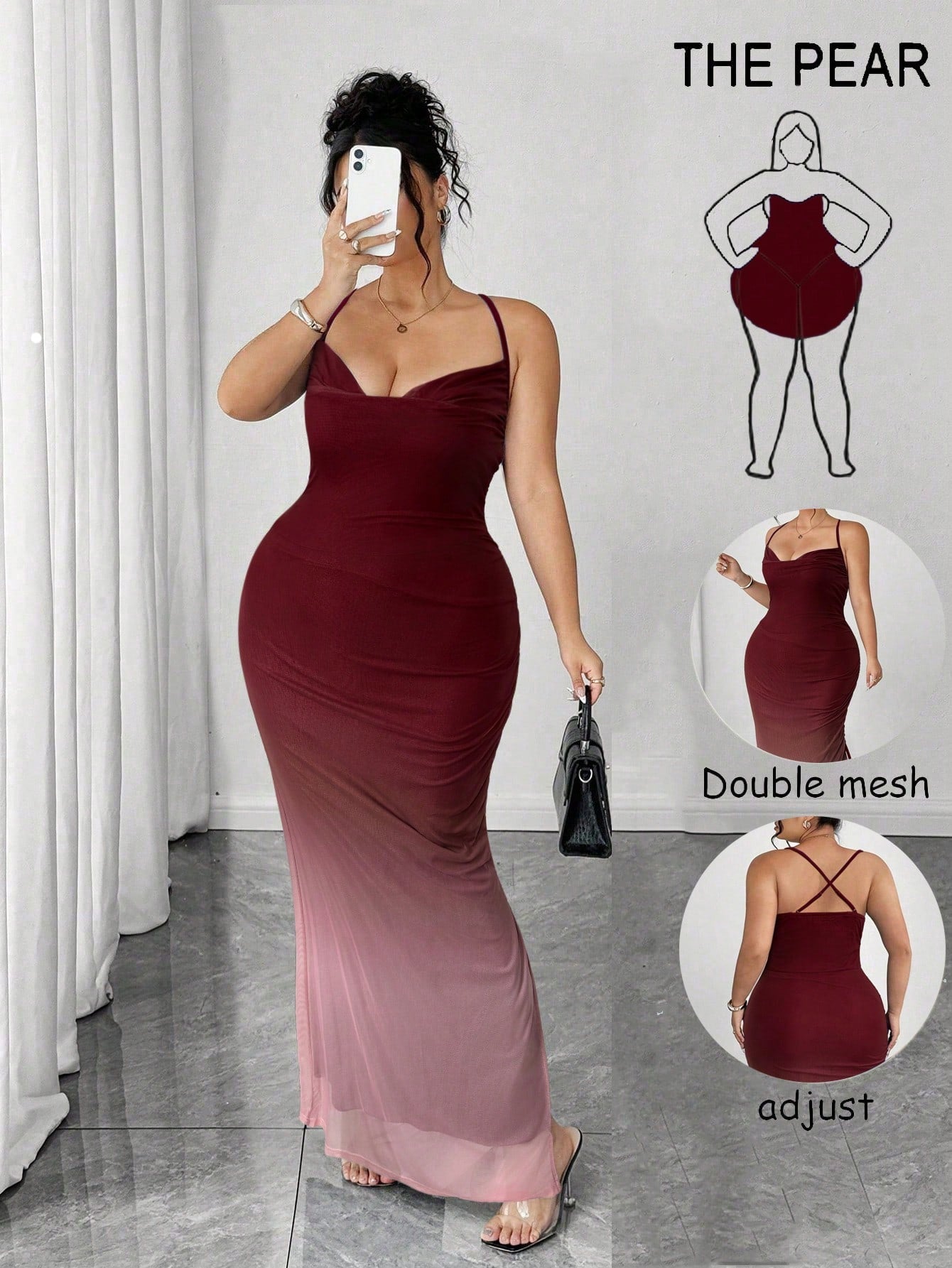 Multicolor All Over Print Spaghetti Strap Bodycon Midi Dress