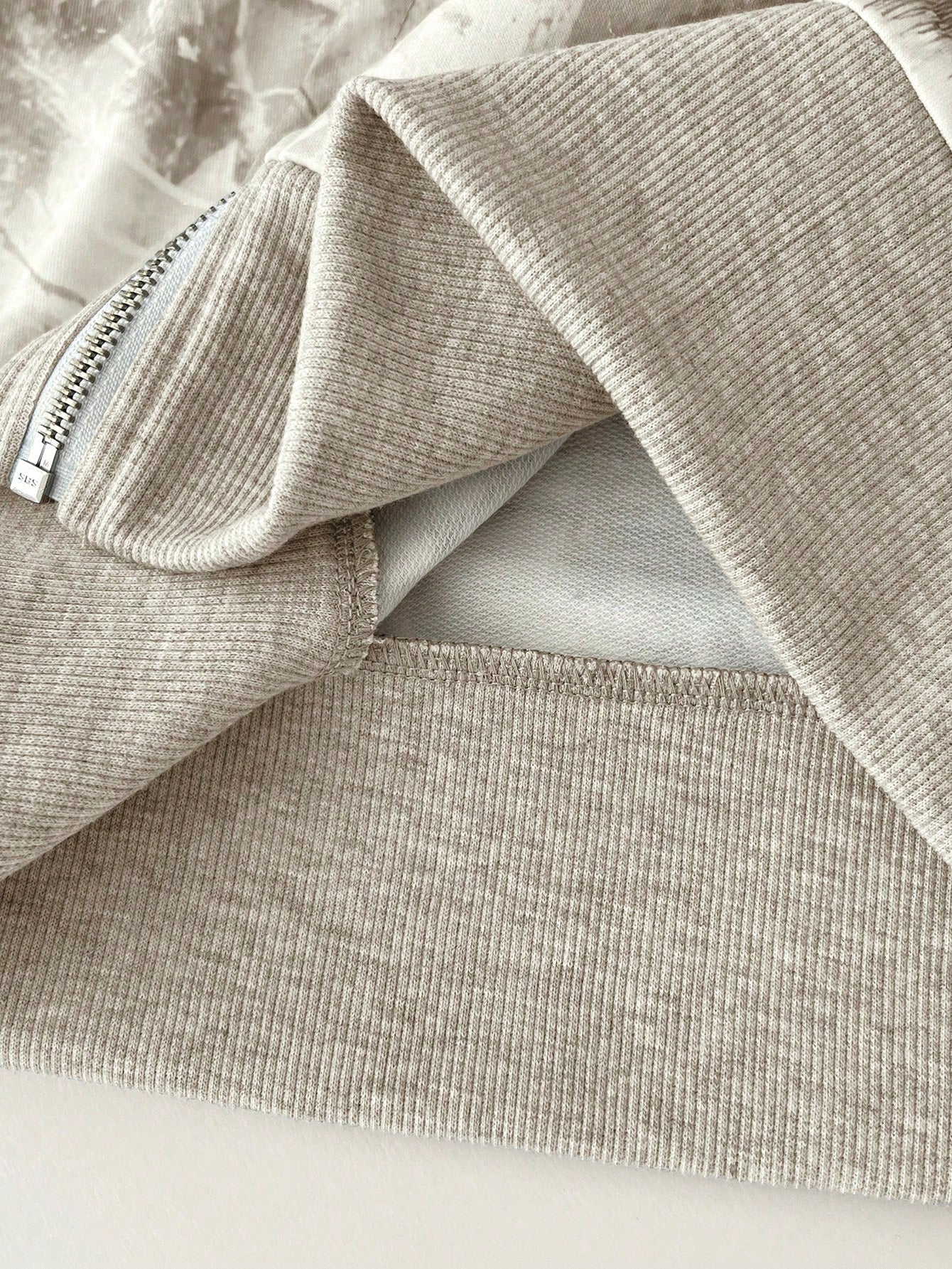 Women's Gray Patchwork Fur Zip Hoodie