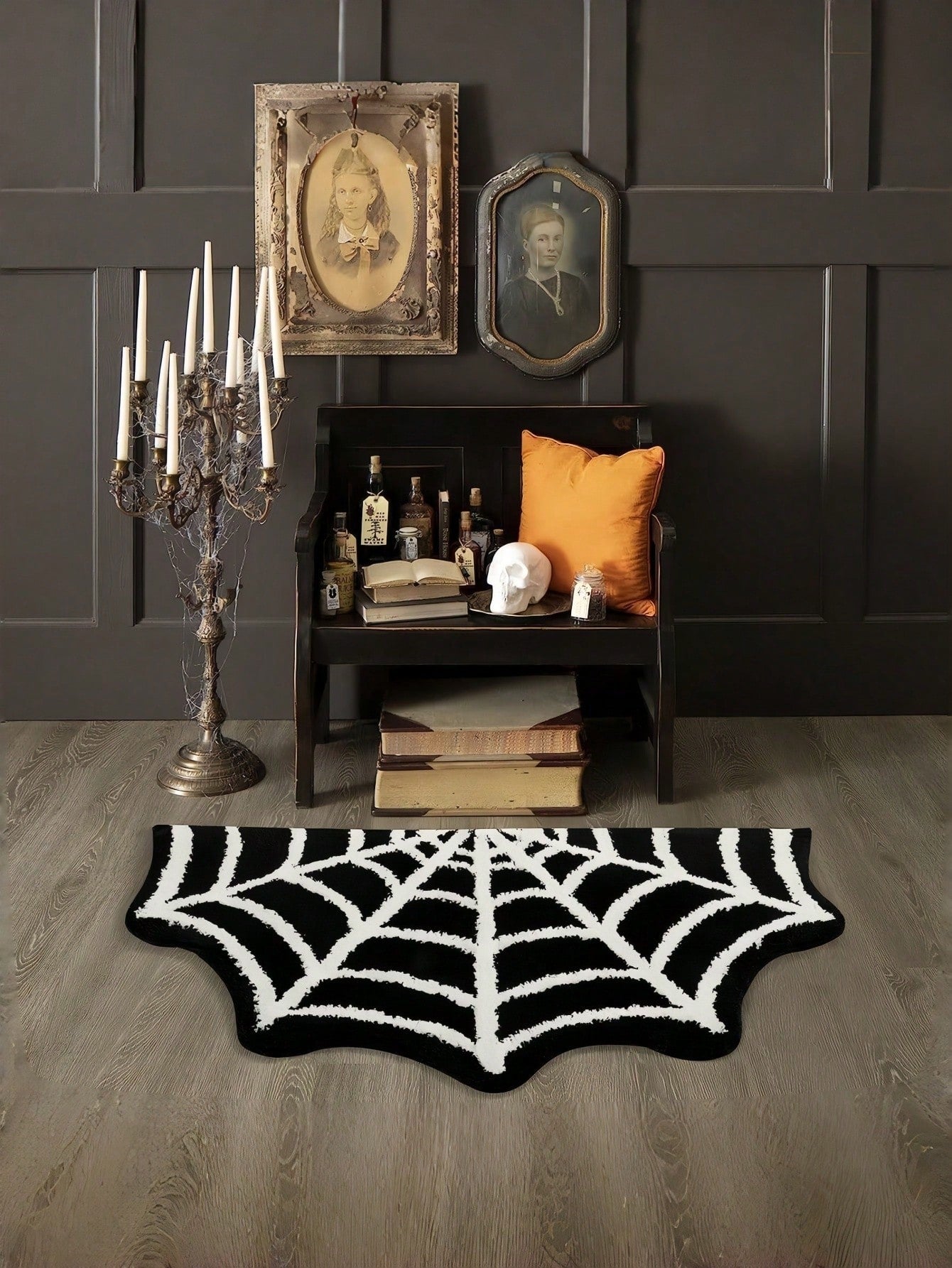 Gothic Spider Web Non-Slip Door Mat