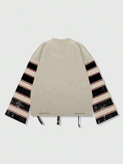 Men Distressed Anime Graphic Tee