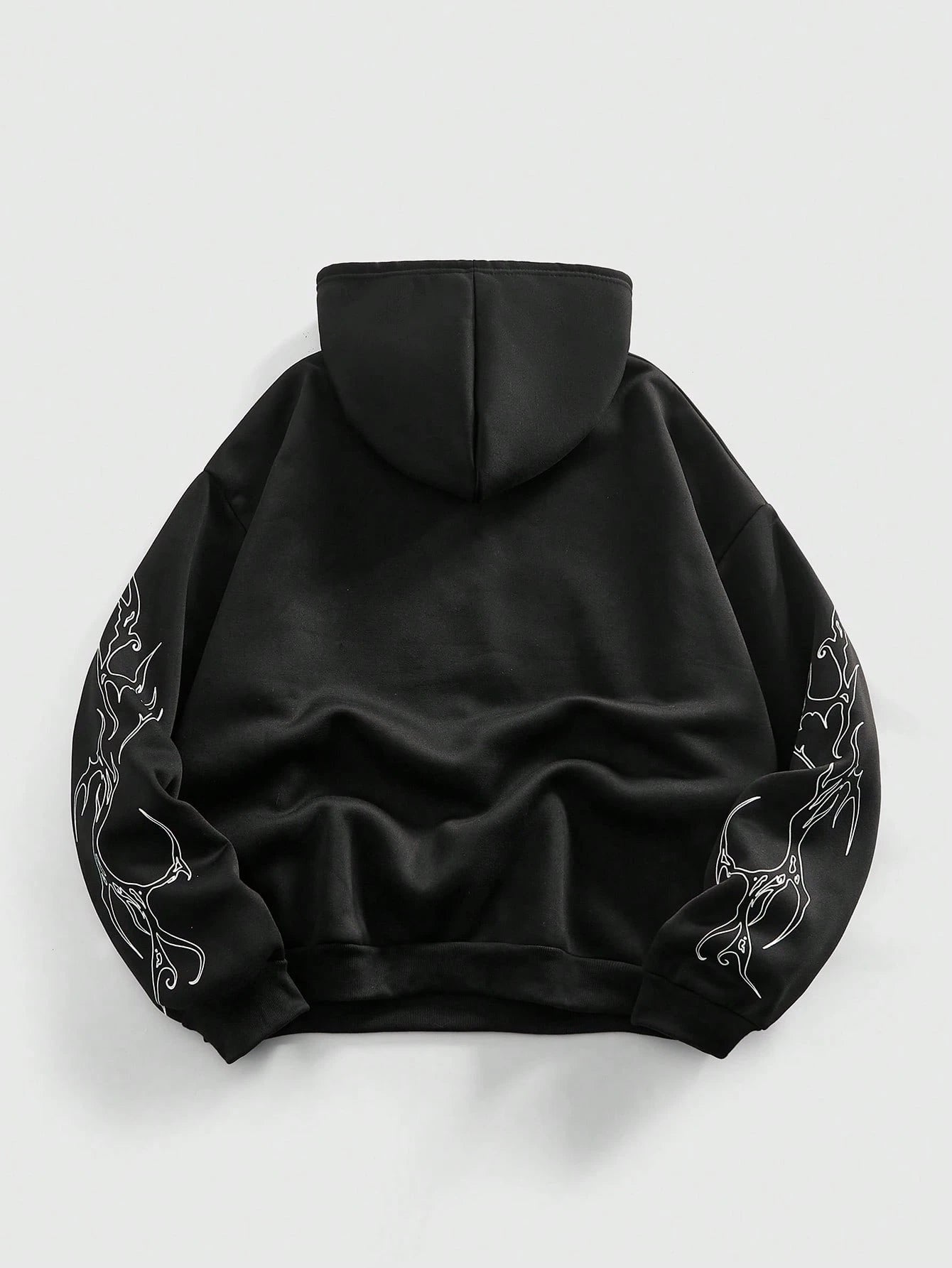 Men Streetwear Graphic Print Hoodie