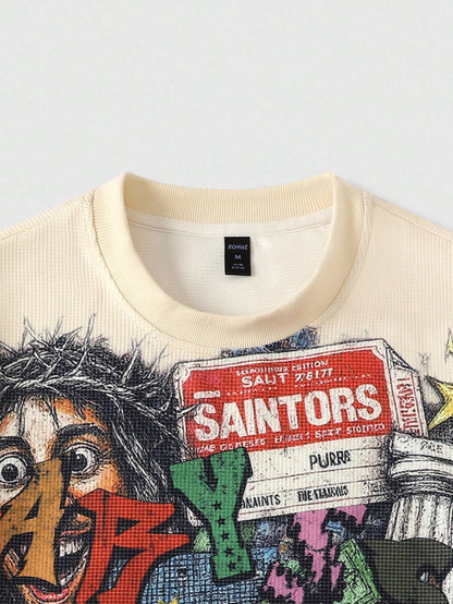 Men Skeleton Graphic Vintage Tee