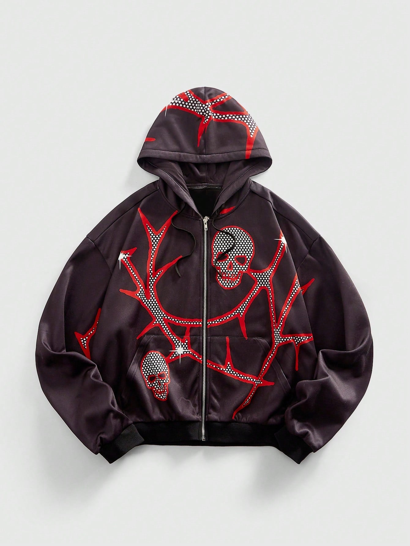 Men's Skull Print Anime Hoodie Sweatshirt