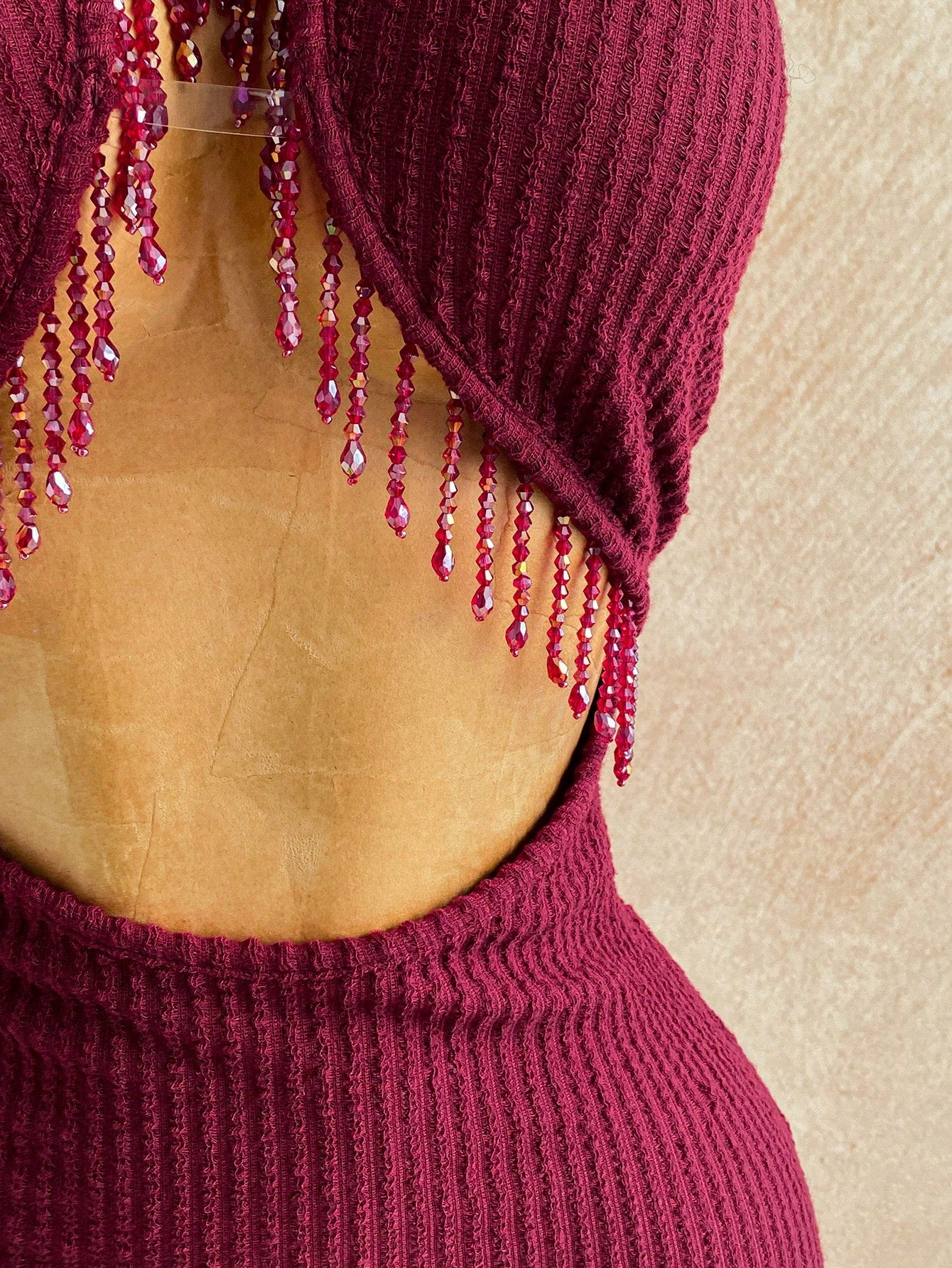 Women's Sexy Halter Knit Mini Dress