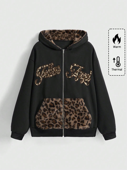 Plus Leopard Goth Grunge Sweatshirt