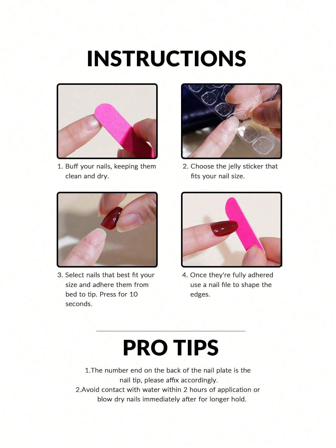 24pcs Dark Gradient Silver Chrome 3D Heart Press-On Nails