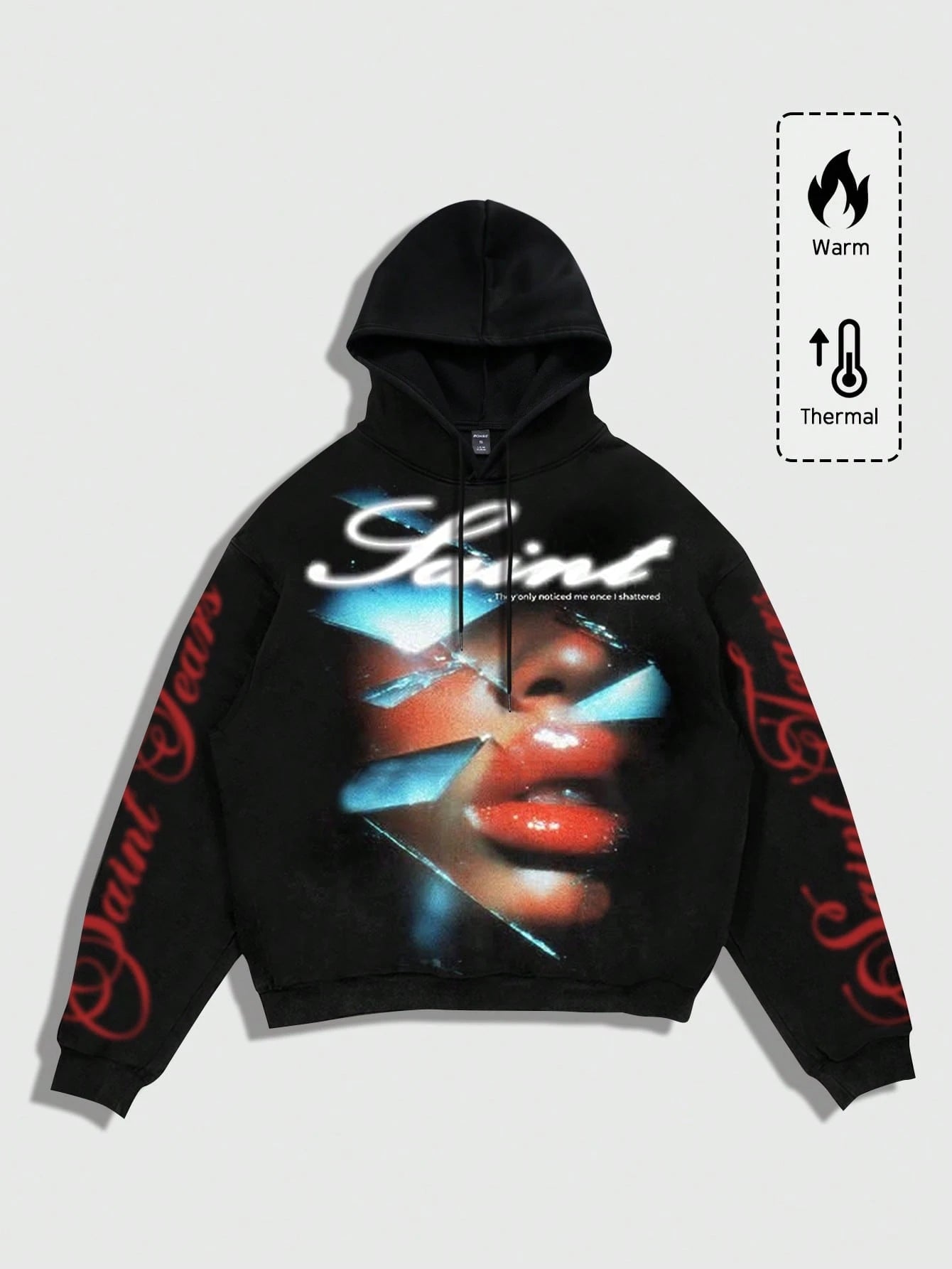 Men's Graphic Letter Drawstring Hoodie