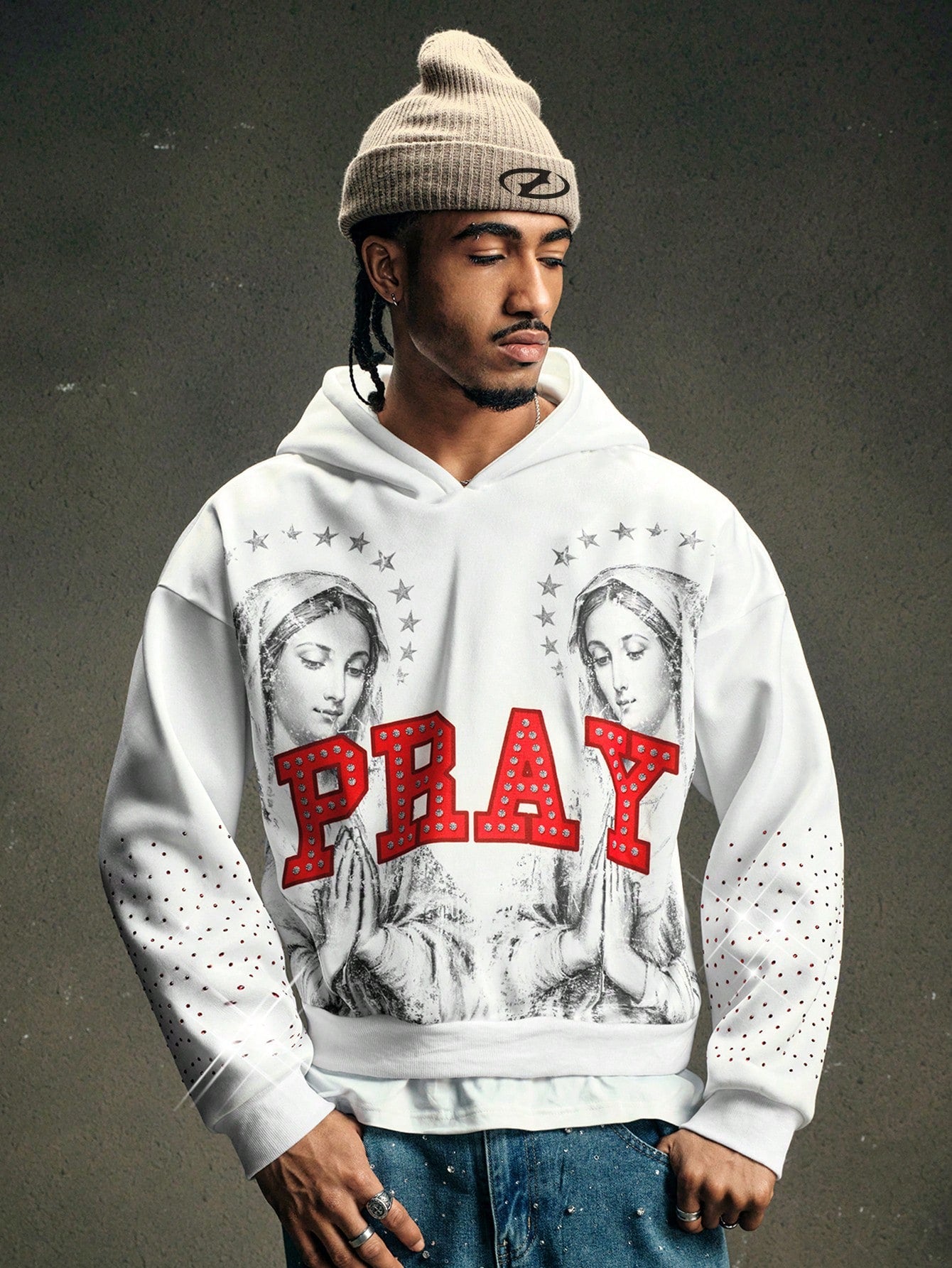 Men's Rhinestone Graphic Sweatshirt