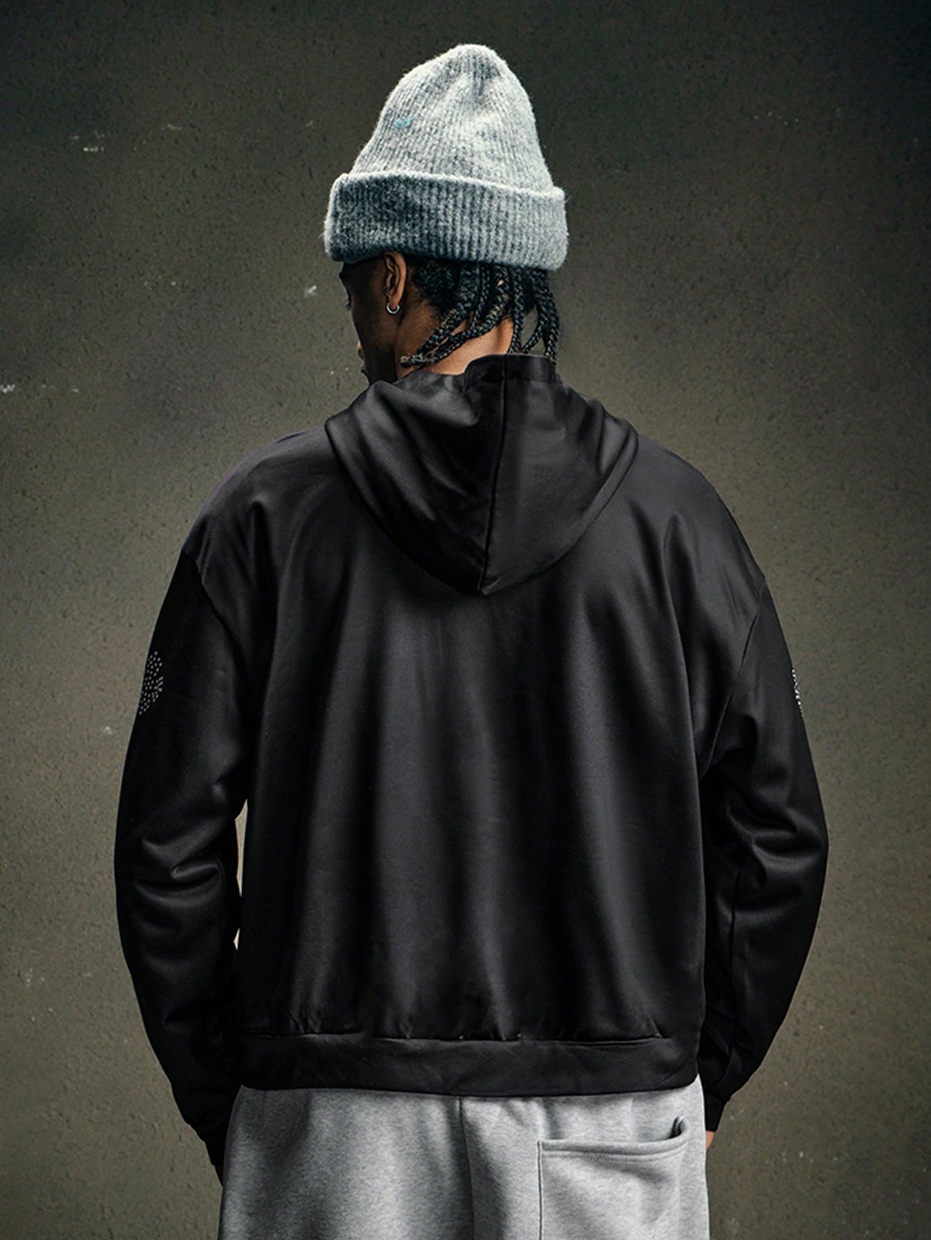 Men's Loose Street Lips & Cross Hoodie