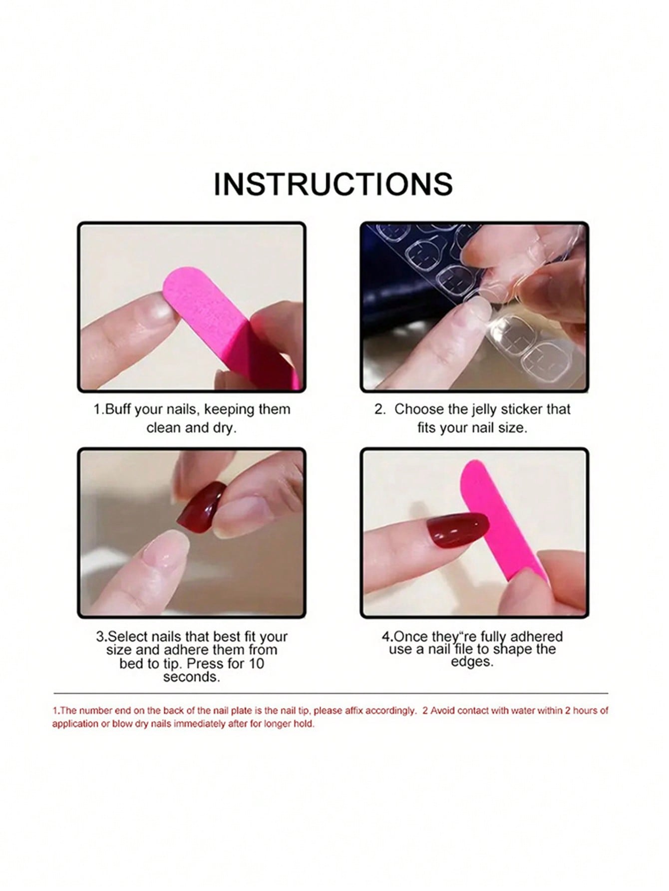 10pcs Pink French Coffin Handmade Bow Press-On Nails - Pisif