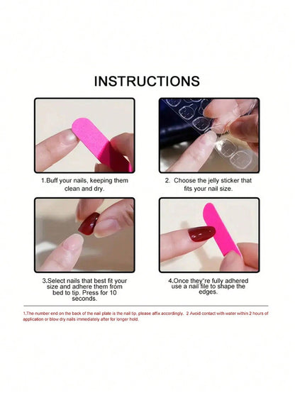 10pcs Pink French Coffin Handmade Bow Press-On Nails - Pisif