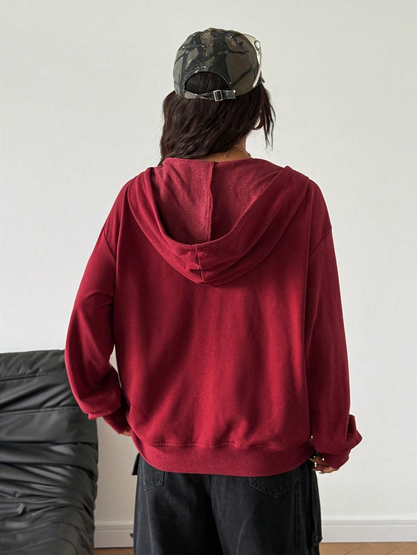 Y2K Gothic Loose Zip Up Hoodie