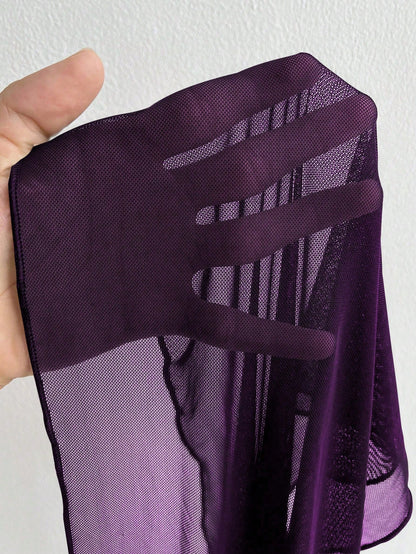 Purple Sweetheart Neck Bodycon Mini Dress