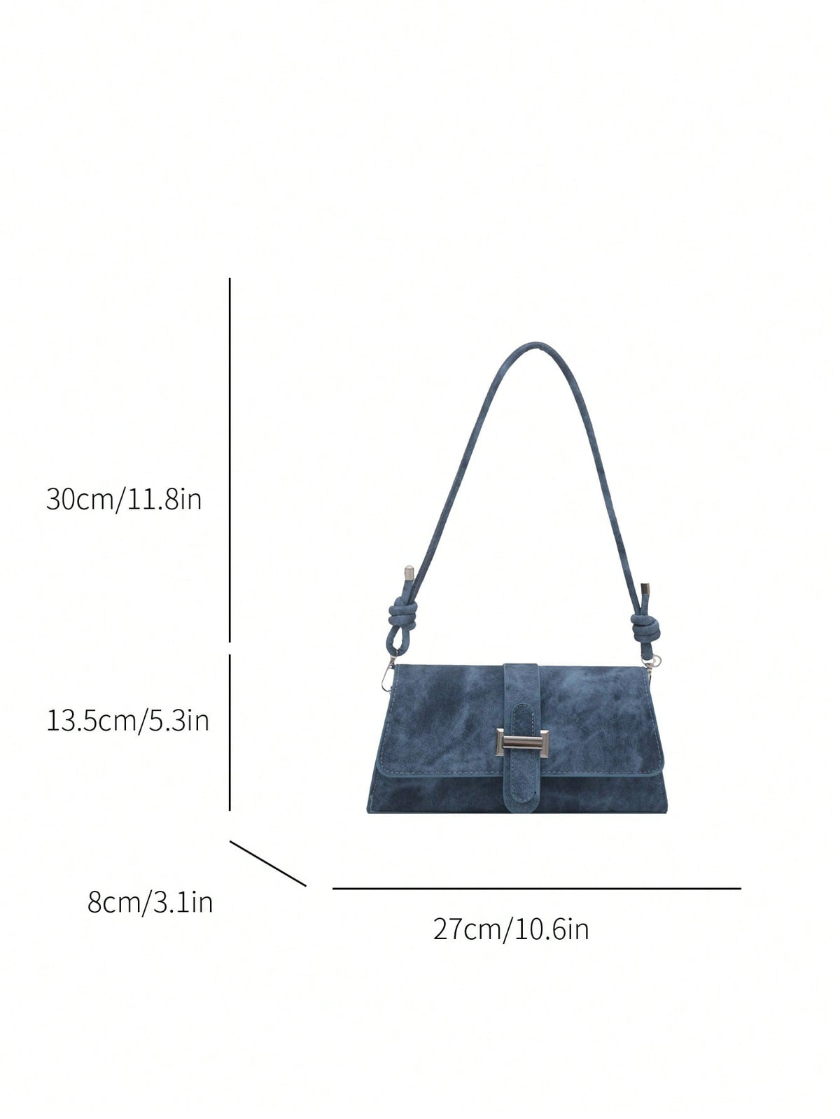 Elegant Metal Decor Shoulder Handbag for Work & Party